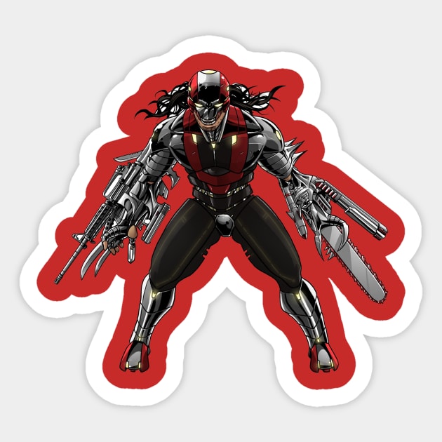 Tech-Noid Portrait Sticker by CapedJoel